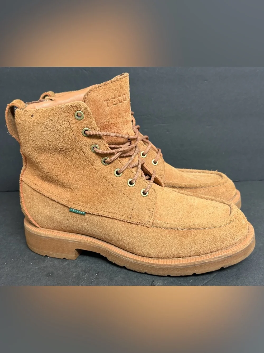 Tecovas Men's The Rugged Moc Natural WP Roughout Boots 10079NAT SIZE 9.5D NICE